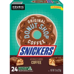 The Original Donut Shop Snickers Coffee Keurig Single Serve K-Cup Pods, 24 Pods Per Pack, Case Of 4 Packs