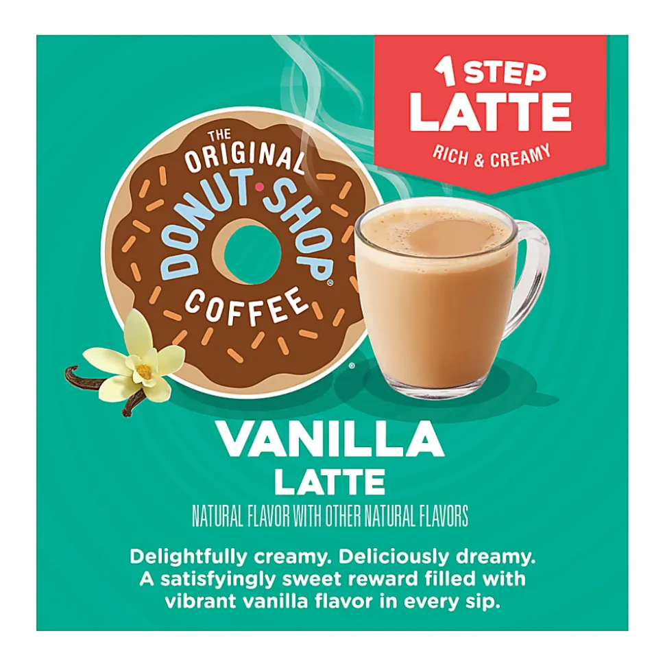 The Original Donut Shop Vanilla Latte Single Serve Coffee K-Cup Pods, Pack Of 10 Pods