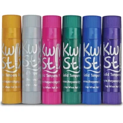 The Pencil Grip Kwik Stix Solid Tempera Paint Sticks, 10.35 mL, Assorted Colors, Set Of 24 Sticks
