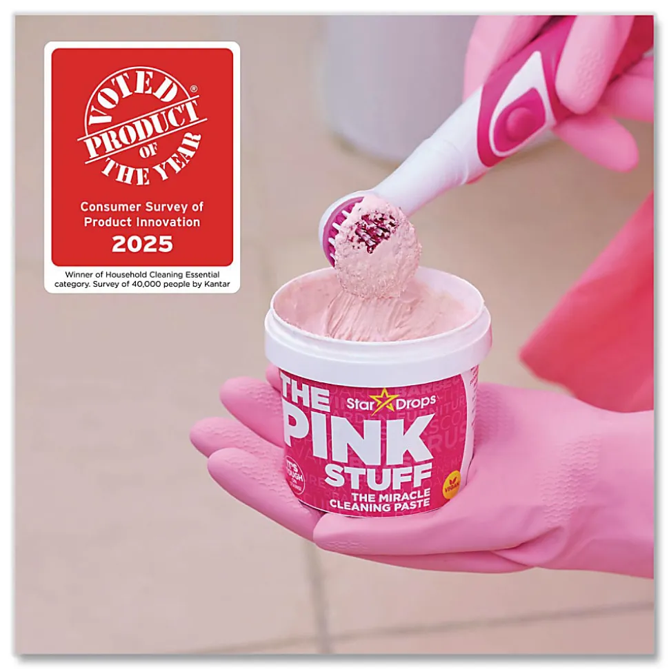The Pink Stuff Miracle Cleaning Paste, Fruity Scent, 17.6 oz Jar, 6/Carton