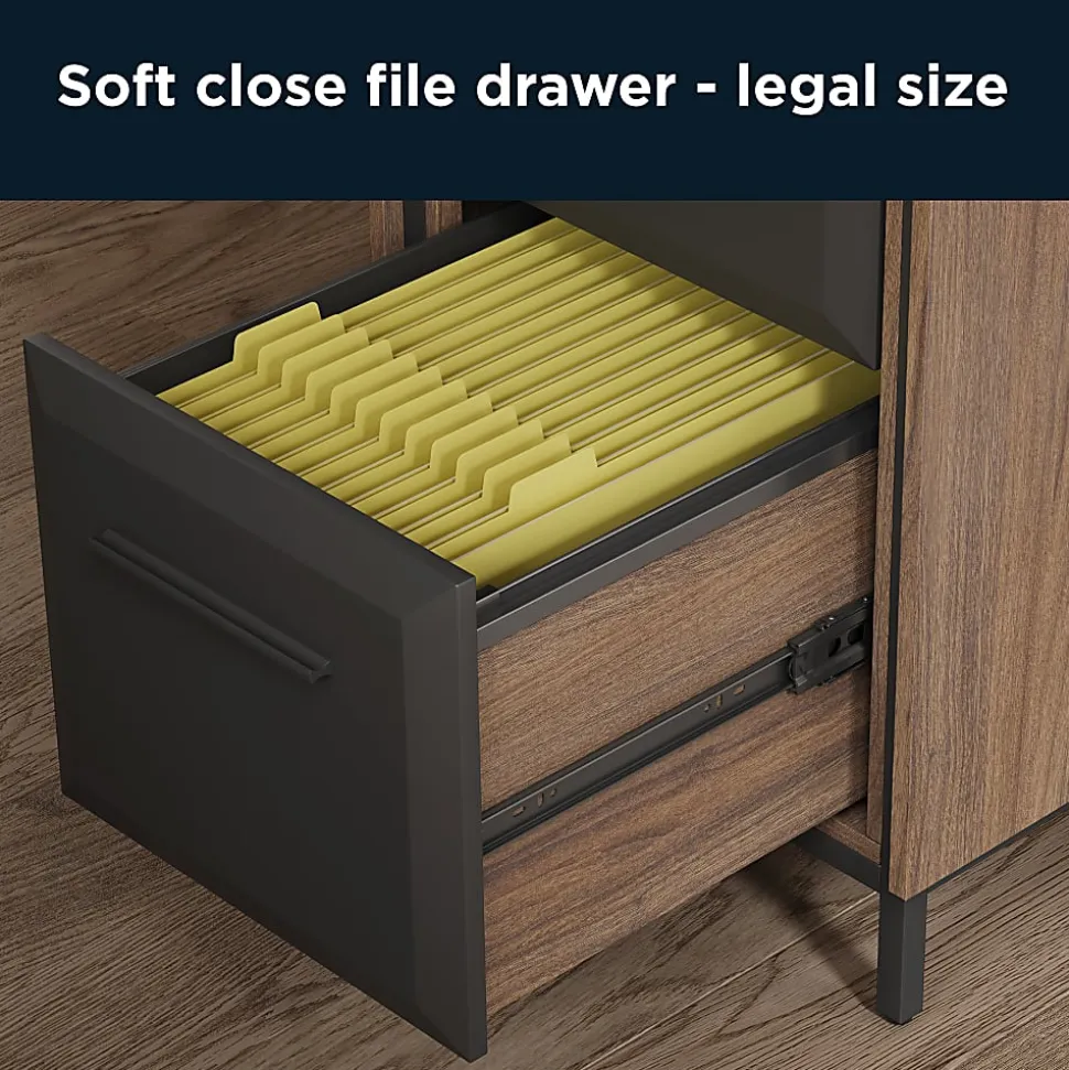 Thomasville® Alderbrook 21"D Vertical 2-Drawer File Cabinet, Walnut/Matte Black