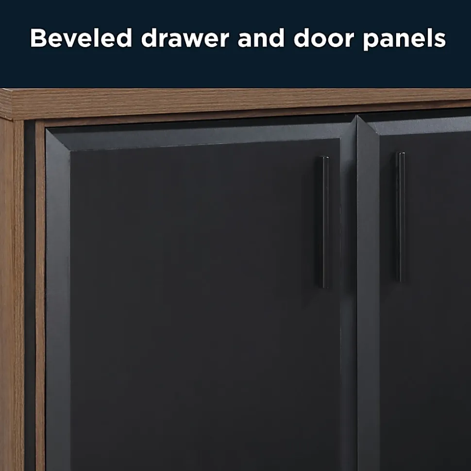 Thomasville Alderbrook 65"W Credenza, Walnut/Matte Black