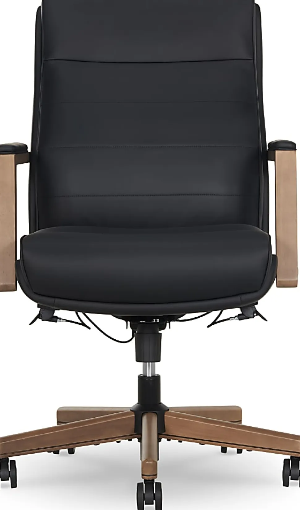 Thomasville® Fendley Ergonomic Vegan Leather Mid-Back Office Chair, Black/Brown