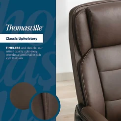 Thomasville® Lansing Ergonomic High-Back Faux Leather Big & Tall Executive Office Chair, Dark Brown
