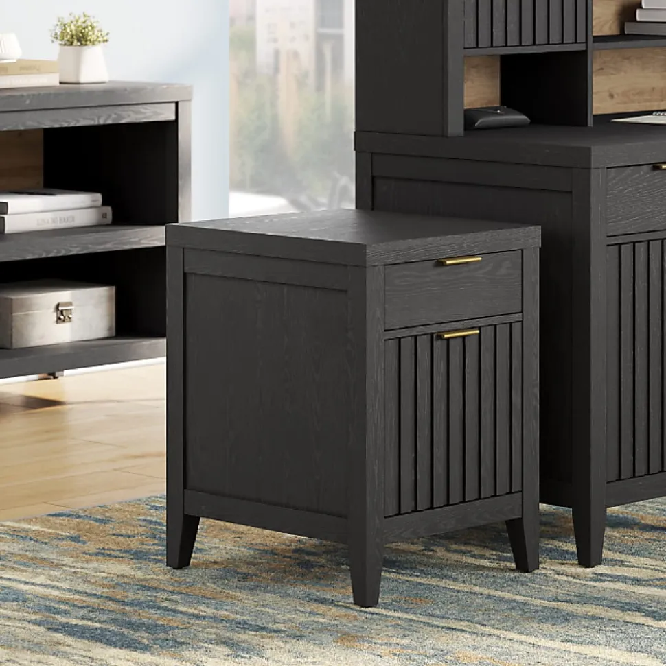 Thomasville® Rivington 20-3/4"D Vertical 2-Drawer File Cabinet, Raven Black