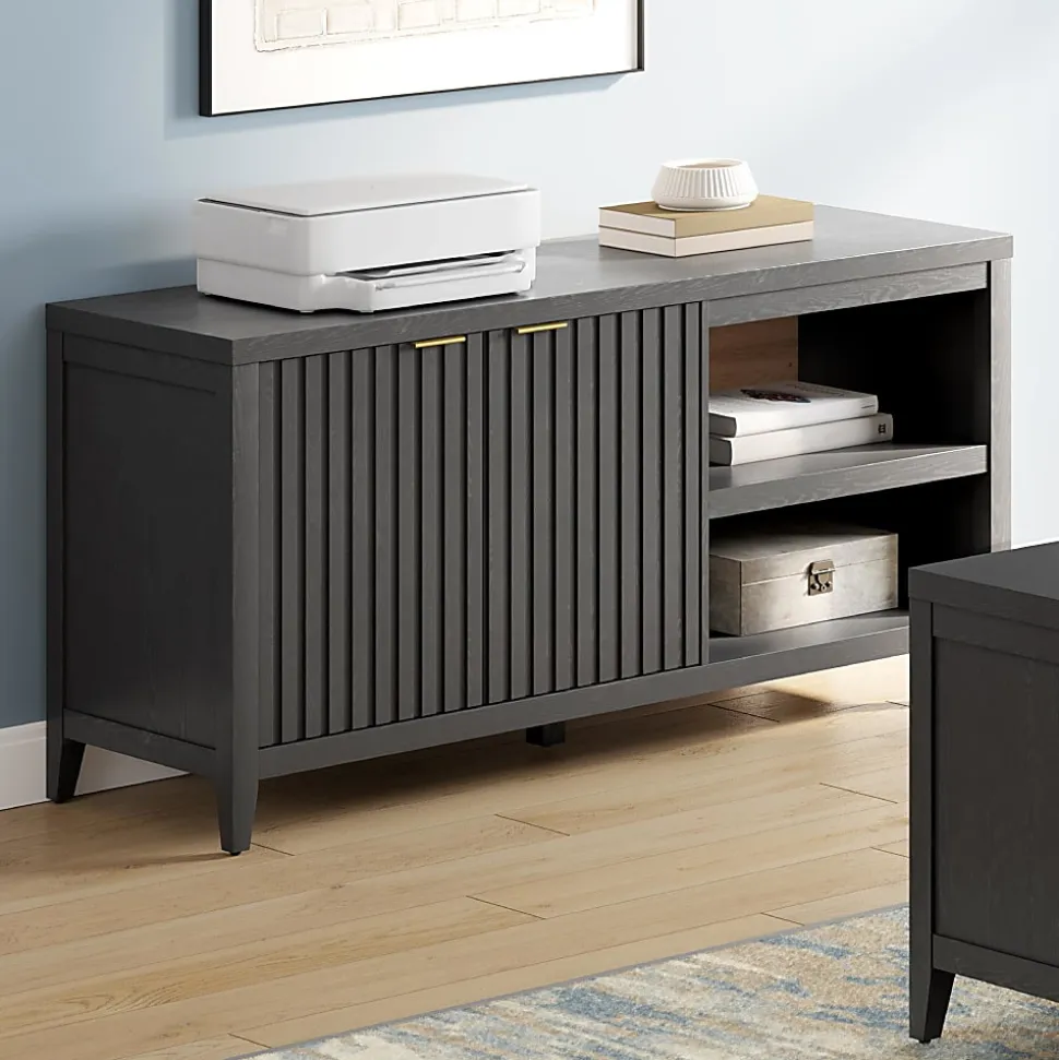 Thomasville Rivington 60"W Credenza, Raven Black