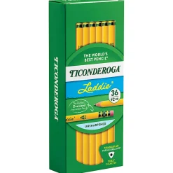 Ticonderoga® Laddie Tri-Write Triangular No. 2 Pencils, #2 Lead, Soft, Pack of 36