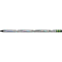 Ticonderoga® Noir Black Wood Pencils, #2 Soft Lead, Pre-Sharpened, Black/Silver, Pack Of 12 Pencils