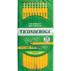 Ticonderoga® #2 Pre-sharpened Pencils, 0.7 mm, Yellow, Pack Of 72 Pencils