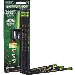 Ticonderoga® Tri-Conderoga™ Triangular Pencils, #2 Lead, Soft, Pack of 6