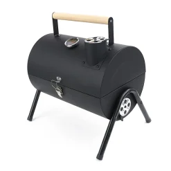 TJ Riley Tabletop Charcoal Grill, 10”H x 10”W x 14”D, Black