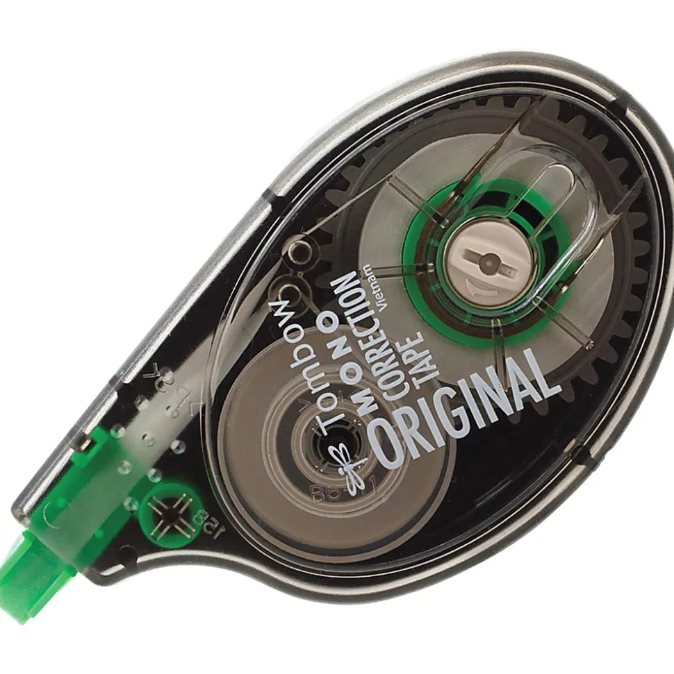 Tombow Original Mono Correction Tape - 0.16" Width x 32.81 ft Length - 1 Line(s) - White Tape - Ergonomic - Non-refillable - 6 / Box - White