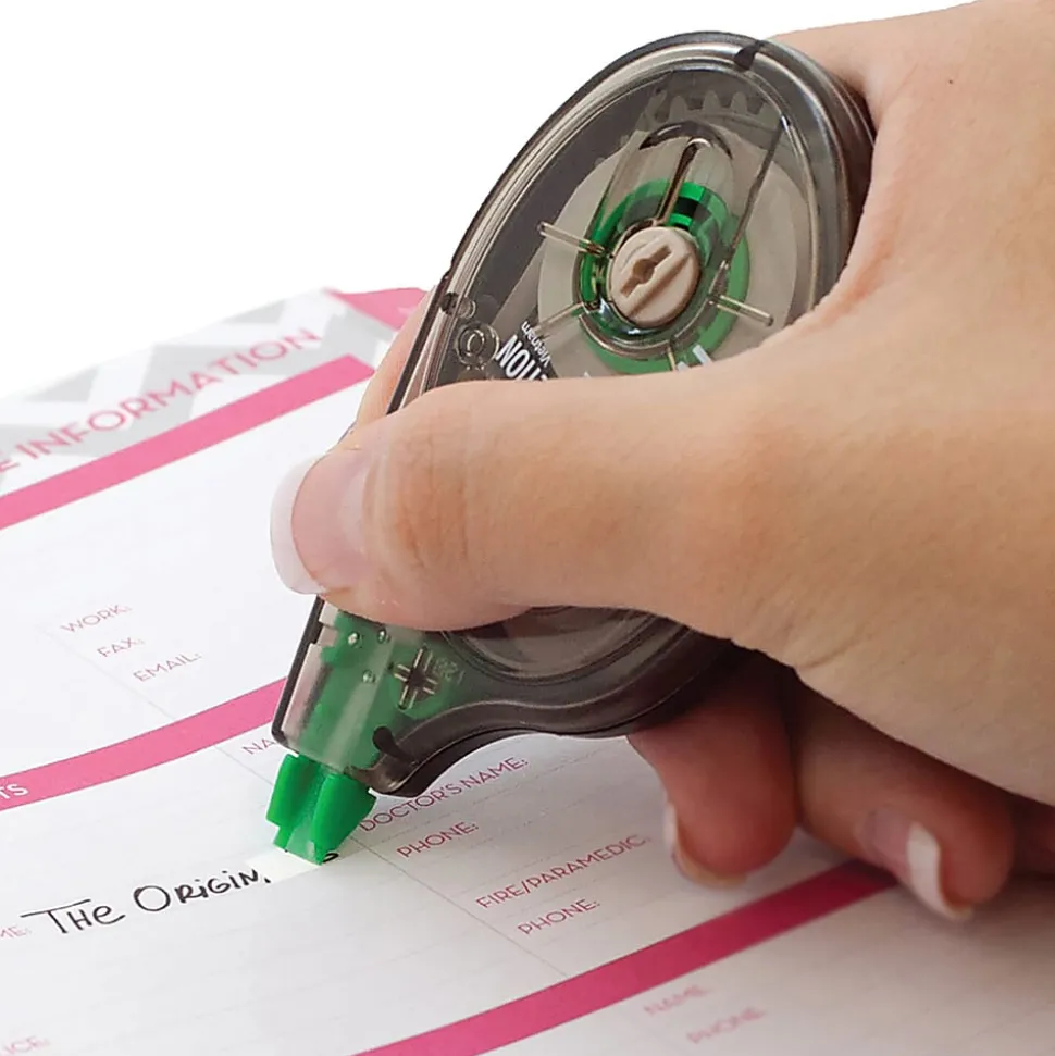 Tombow Original Mono Correction Tape - 0.16" Width x 32.81 ft Length - 1 Line(s) - White Tape - Ergonomic - Non-refillable - 6 / Box - White