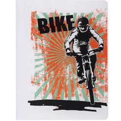 Top Flight Fashion Composition Book, 9-3/4" x 7-1/2", Wide Rule, 80 Sheets, Dirt Bike