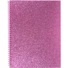 Top Flight Fashion 1-Subject Notebook, 8" x 10", 70 Sheets, Pink Glitter