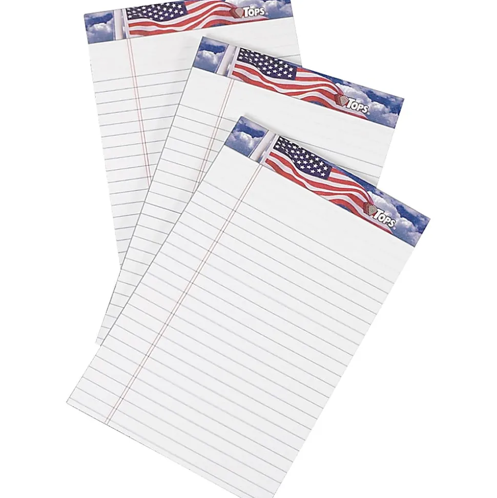 TOPS American Pride Binding Legal Writing Tablet - Jr.Legal - 50 Sheets - Strip - 16 lb Basis Weight - 75103