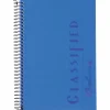 TOPS® Classified™ Colors Business Notebook, 5 1/2" x 8 1/2", 1 Subject, Narrow Ruled, 100 Sheets, Indigo Blue Cover
