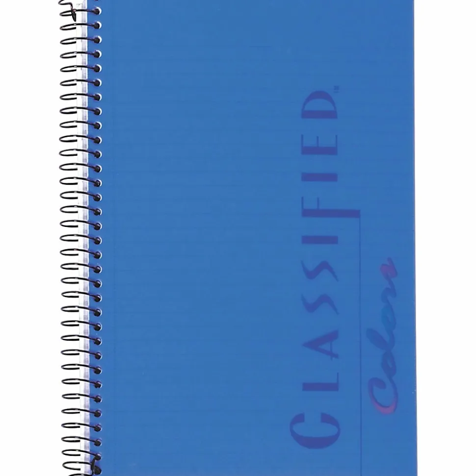 TOPS® Classified™ Colors Business Notebook, 5 1/2" x 8 1/2", 1 Subject, Narrow Ruled, 100 Sheets, Indigo Blue Cover