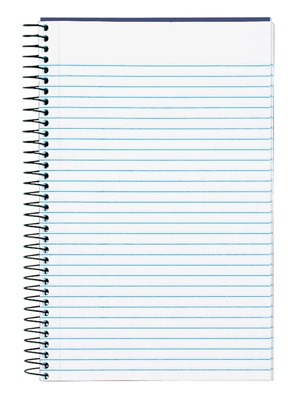 TOPS® Classified™ Colors Business Notebook, 5 1/2" x 8 1/2", 1 Subject, Narrow Ruled, 100 Sheets, Indigo Blue Cover