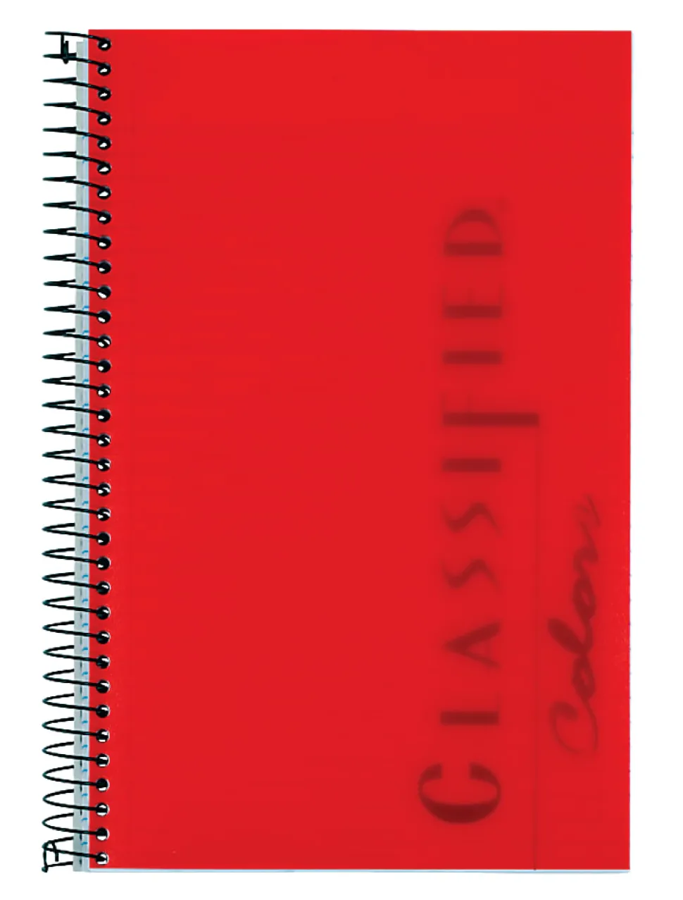 TOPS® Classified™ Colors Business Notebook, 5 1/2" x 8 1/2", 1 Subject, Narrow Ruled, 100 Sheets, Ruby Red Cover