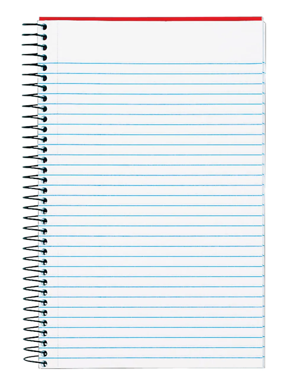 TOPS® Classified™ Colors Business Notebook, 5 1/2" x 8 1/2", 1 Subject, Narrow Ruled, 100 Sheets, Ruby Red Cover