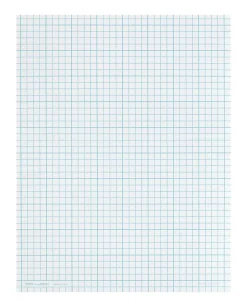 TOPS⢠Cross Section Pad, 8 1/2" x 11", Quadrille Rule, 50 Sheets, White Paper/Blue Ink