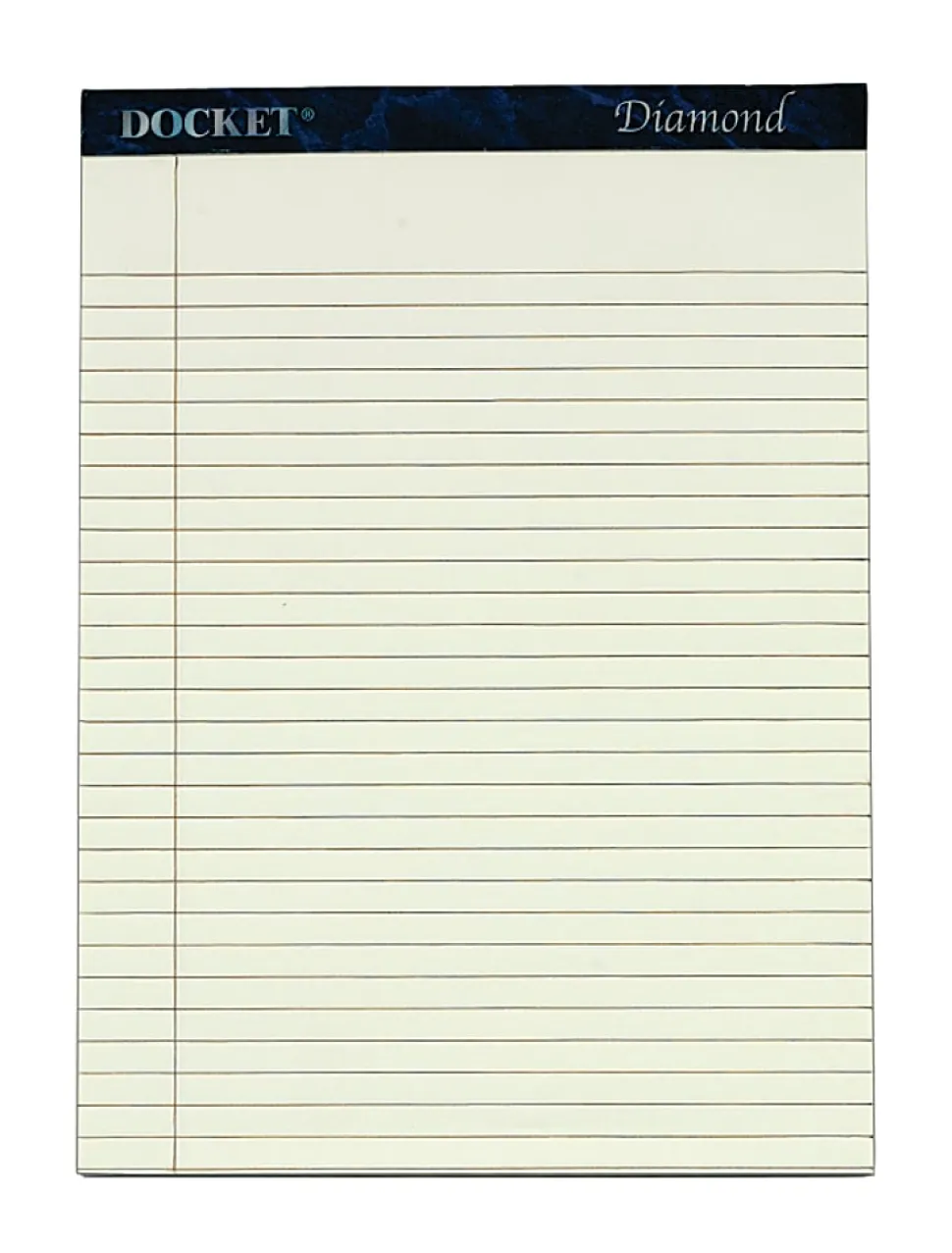 TOPS® Docket® Diamond 100% Recycled Writing Pads, 8 1/2" x 11", Legal Ruled, 50 Sheets, Ivory, Pack Of 2 Pads