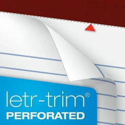 TOPS™ Docket Gold™ Premium Writing Pads, 8 1/2" x 14", Legal Ruled, 50 Sheets Per Pad , White, Pack Of 12 Pads