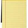 TOPS™ Docket Gold™ Premium Writing Pad, 8 1/2" x 11 3/4", Legal Ruled, 70 Sheets, Canary