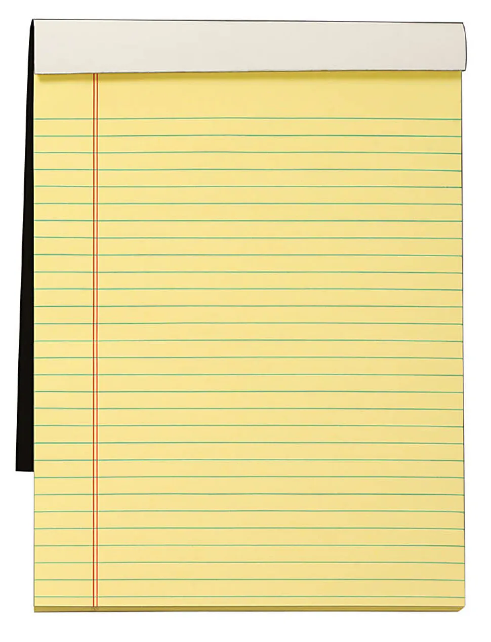 TOPS™ Docket Gold™ Premium Writing Pad, 8 1/2" x 11 3/4", Legal Ruled, 70 Sheets, Canary