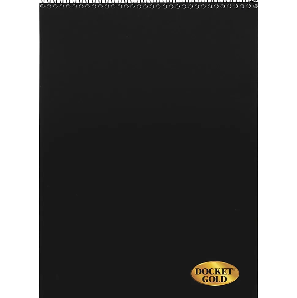 TOPS™ Docket Gold™ Wirebound Writing Tablet, 8 1/2" x 11", 70 Sheets, Canary