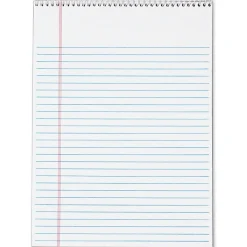 TOPS Docket Wirebound Legal Writing Pads - Letter - 70 Sheets - Wire Bound - 0.34" Ruled - 16 lb Basis Weight - 63633