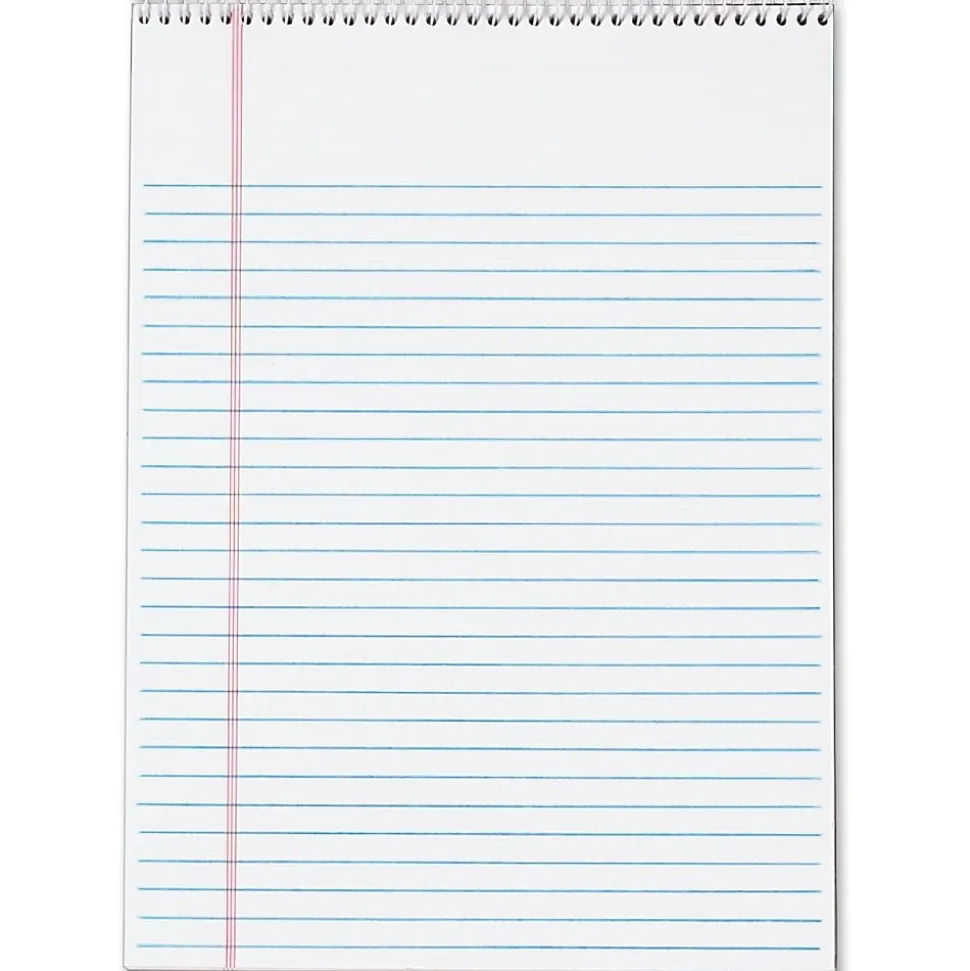 TOPS Docket Wirebound Legal Writing Pads - Letter - 70 Sheets - Wire Bound - 0.34" Ruled - 16 lb Basis Weight - 63633