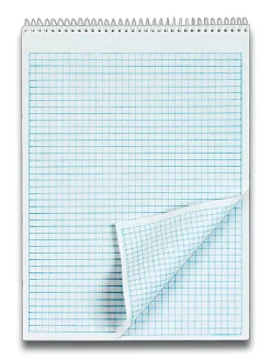 TOPS⢠Docket® Wirebound Quadrille Pad, 8 1/2" x 11", 35 Sheets, White