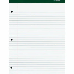 TOPS Double Docket Rigid Back Legal Pads - 100 Sheets - Stapled/Glued - Ruled - 16 lb Basis Weight - 8 1/2"x11 3/4" - 63384