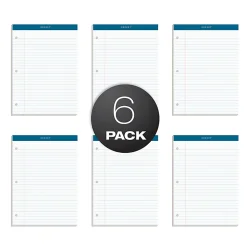 TOPS™ Double Docket™ Writing Pads, 3-Hole Punched, 8 1/2