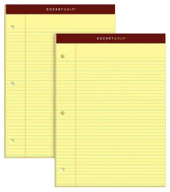 TOPS™ Double Docket™ Writing Pads, 8 1/2