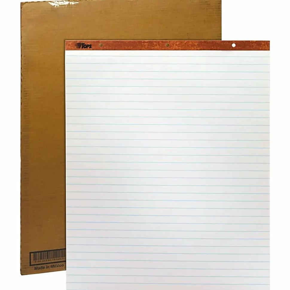 TOPS™ Easel Pads, 27" x 34", White Paper With Faint Rule, 50 Sheets, Box Of 2