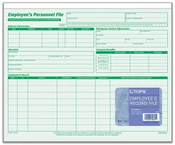 TOPS® Employee Record File Folders, 11 3/4