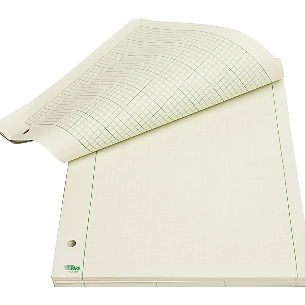 TOPS? Engineer's Computation Pad, 8 1/2" x 11", 200 Sheets, Green
