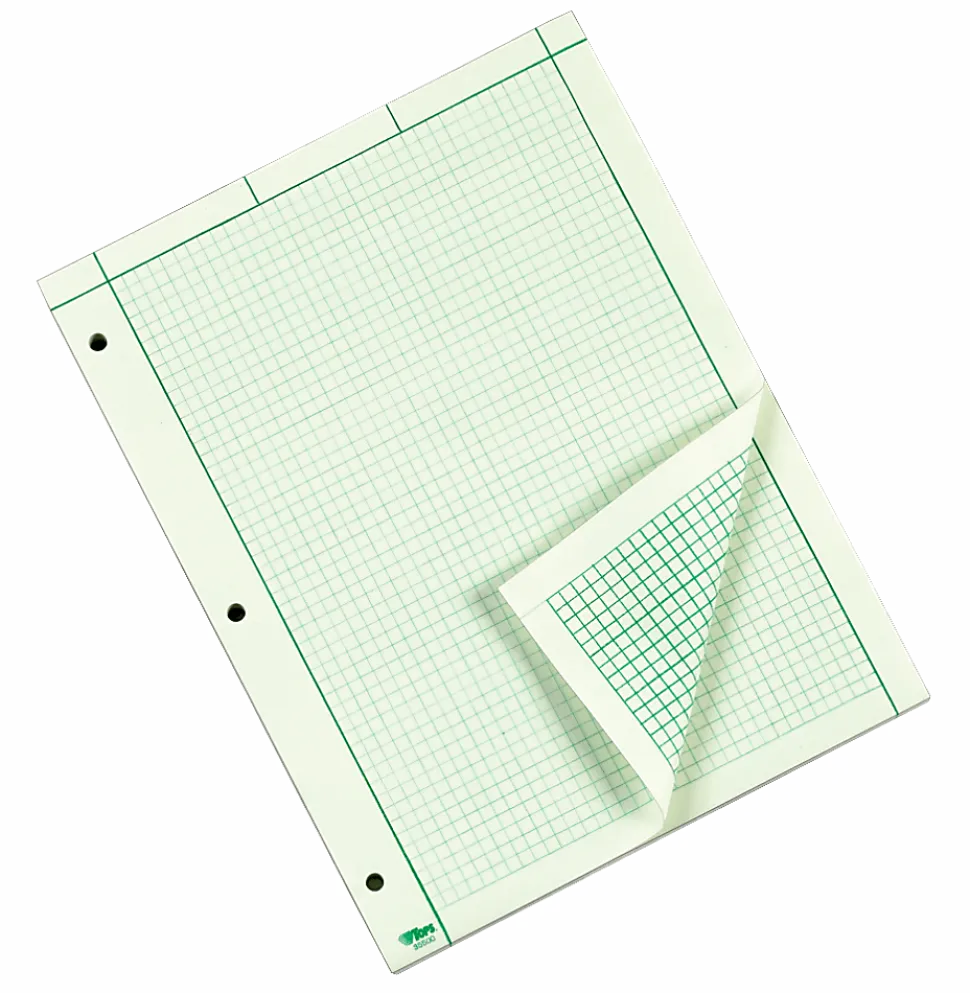 TOPS? Engineer's Computation Pad, 8 1/2" x 11", 200 Sheets, Green