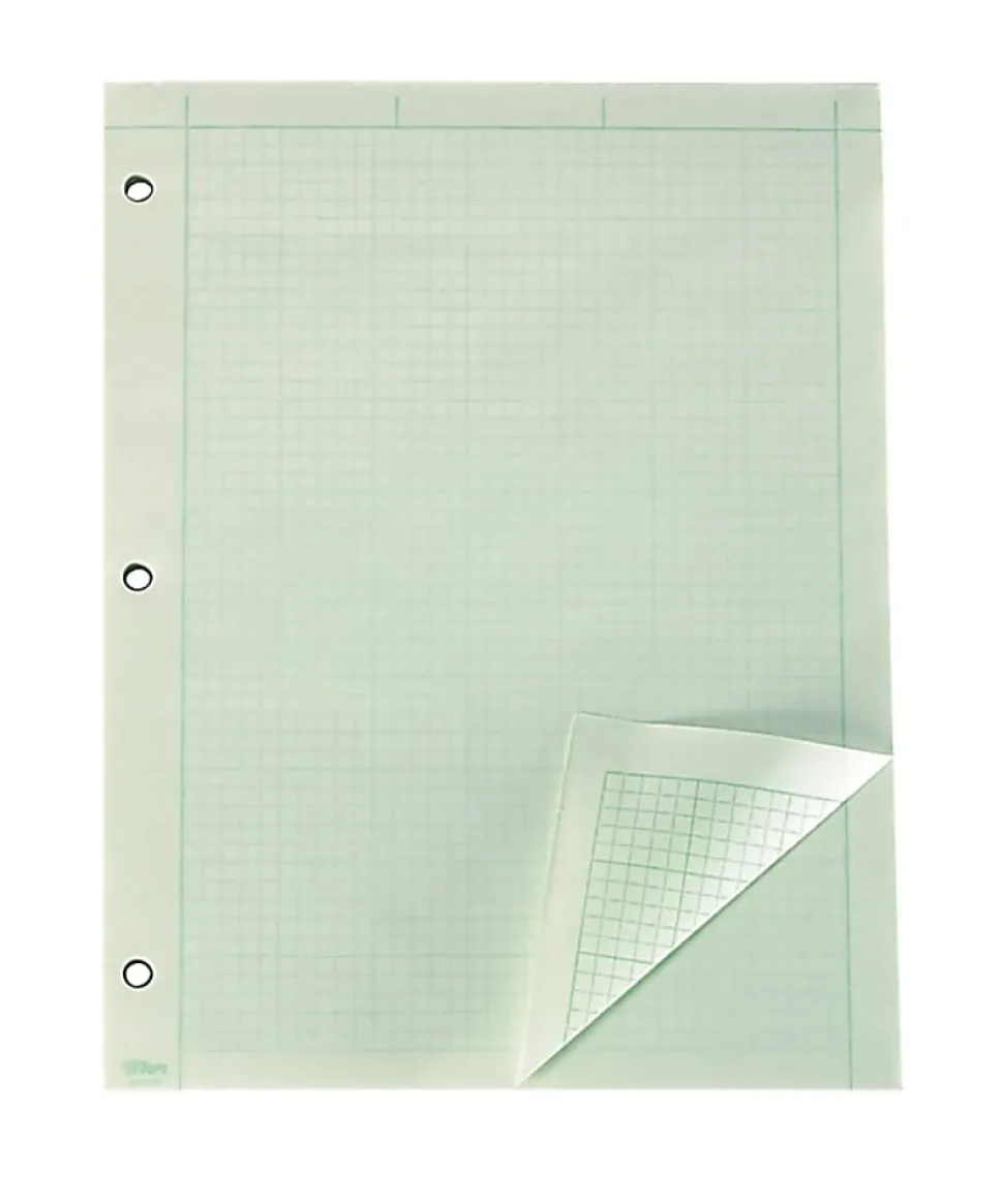 TOPS™ Engineer's Computation Pads, 8 1/2" x 11", Green, 100 Sheets