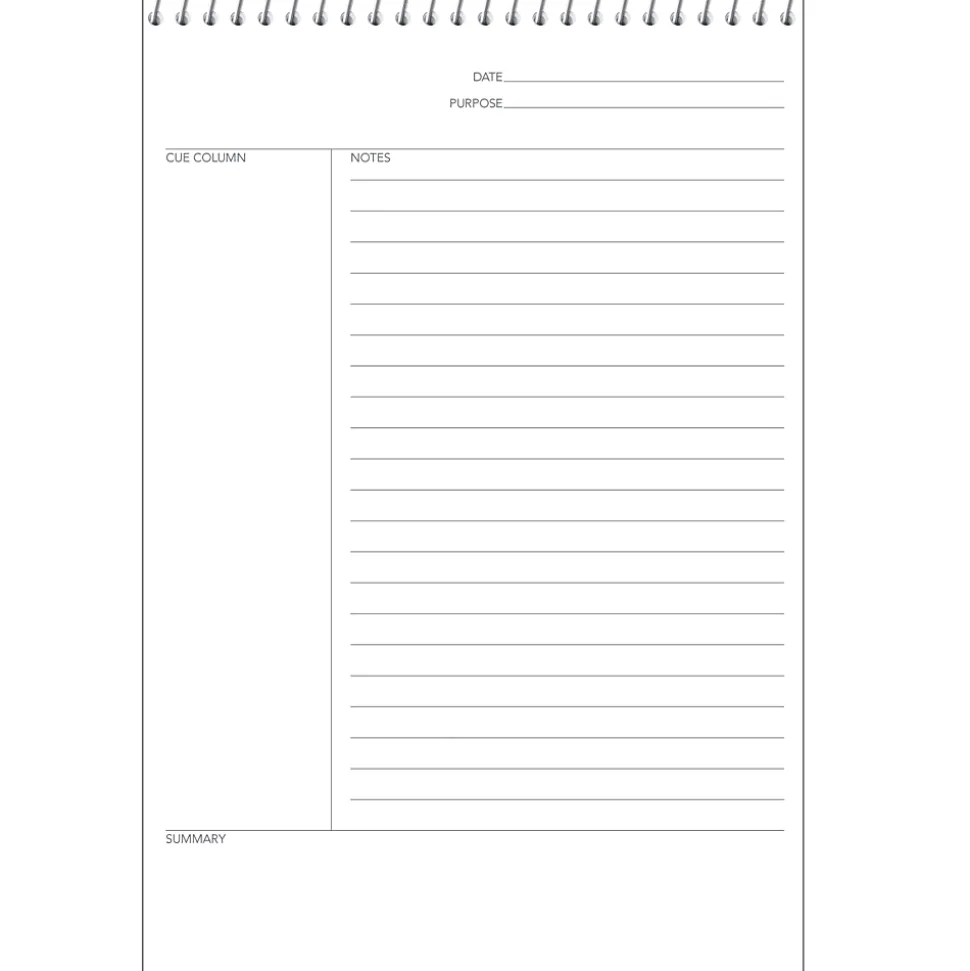 TOPS™ FocusNotes™ Top-Wire Notebook, 8 1/2" x 11", 70 Sheets, Blue/White