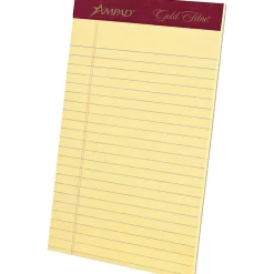TOPS Gold Fibre Premium Jr. Legal Writing Pads - 50 Sheets - Watermark - Stapled/Glued - 0.28" Ruled - 20029