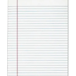 Tops Gum Top Pad, 50 Sheets, Plain, 8 1/2" x 11", White Paper, Pack of 12