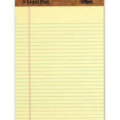 TOPS Letr-trim Perforated Legal Pads - 50 Sheets - Double Stitched - 0.34" Ruled - 16 lb Basis Weight - 7532