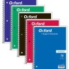 TOPS® Notebook, 8" x 10 1/2", 1-Subject, College Ruled, 140 Pages (70 Sheets), Assorted Colors
