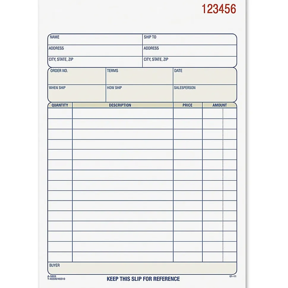 TOPS® 2-Part Carbonless Sales Order Book, 50 Sheets, 5-9/16" x 7-15/16"