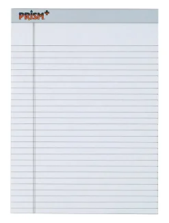 TOPS™ Prism+™ Color Writing Pads, 8 1/2" x 11 3/4", Legal Ruled, 50 Sheets, Gray, Pack Of 12 Pads