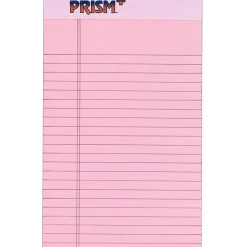 TOPS™ Prism+™ Color Writing Pads, 5" x 8", Legal Ruled, 25 Sheets, Rose, Pack Of 12 Pads